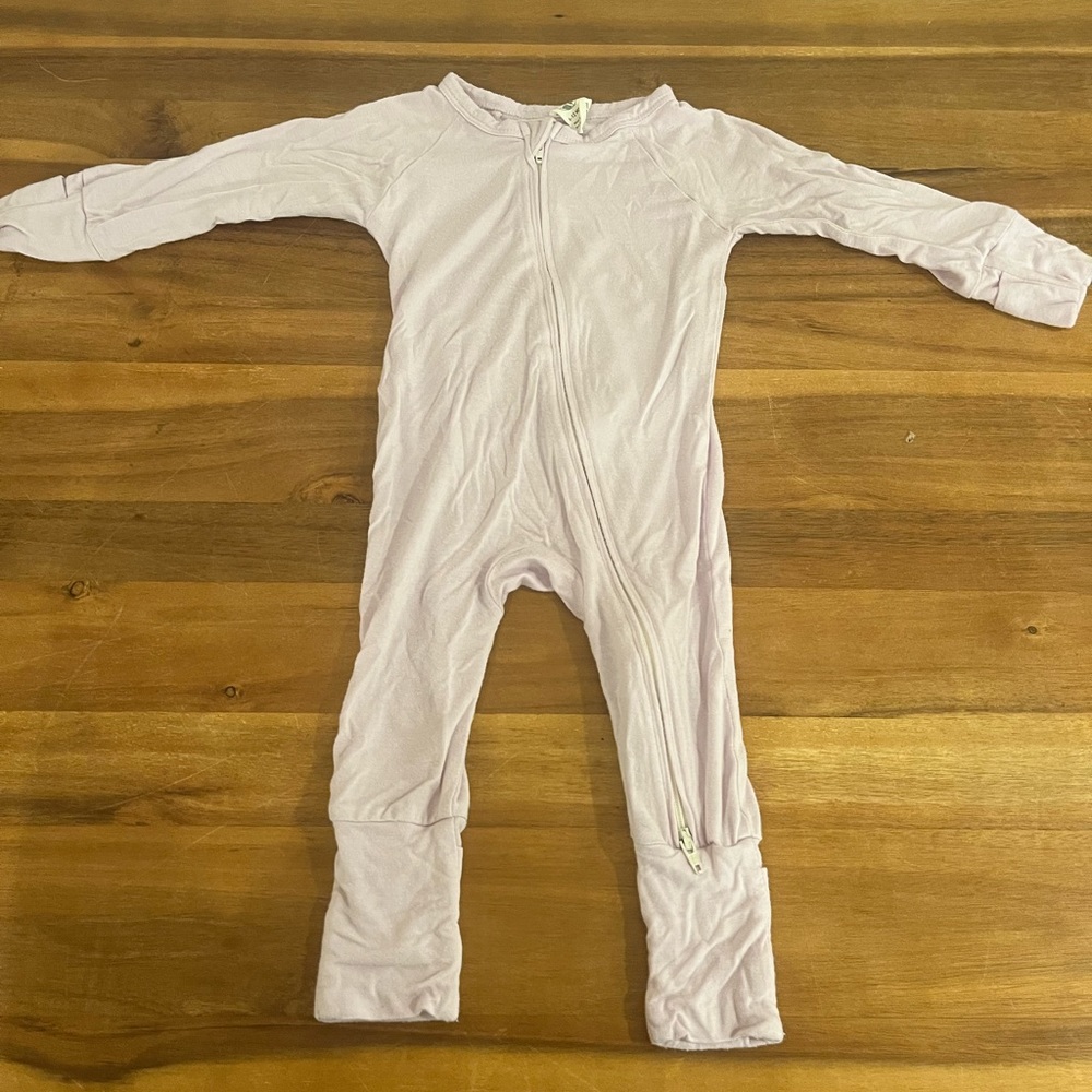 Larkspur Baby bamboo zip convertible romper size 6-12